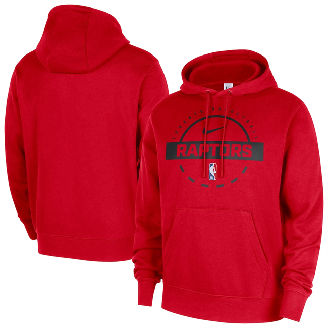 Men's Toronto Raptors Red 2025/26 Practice Club Pullover Hoodie